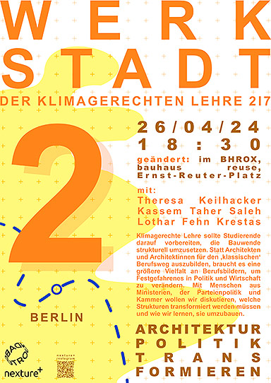 Plakat: Werkstadt der klimagerechten Lehre in Berlin