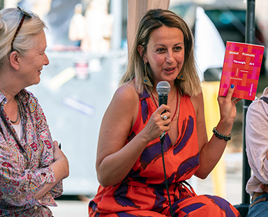 Statements und Diskussion KulturStadtQuartier (v.r.n.l.): Theresa Keilhacker, Dr. Işıl Eğrikavuk