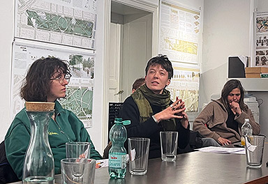 Round Table Talk „Update Görli“ mit Annika Gerold, Bezirksstadträtin für Verkehr, Grünflächen, Ordnung und Umwelt von Friedrichshain-Kreuzberg, Stefan Reimann, Landschaftsarchitekt, Thomas Trautmann, Landschaftsarchitekt (AfA) und weiteren Gästen