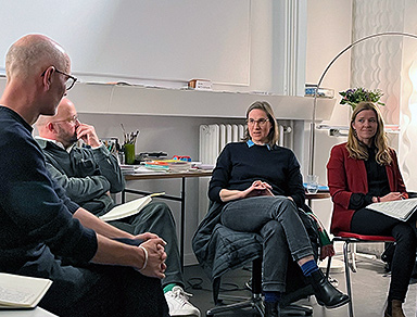 StadtWertSchätzen2025 - v.l.n.r. Diskussion mit Slavis Poczebutas, Christopher Schriner, Anna Bernegg, Oda Hassepaß. 13. März 2025